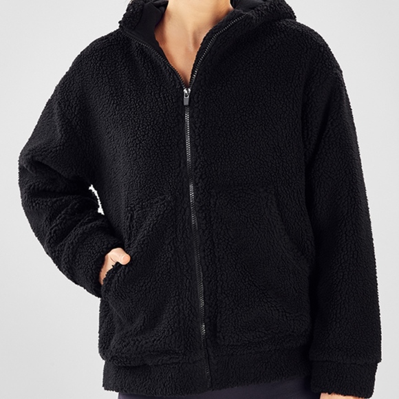 Fabletics Jackets & Blazers - Fabletics Lotta Cocoon Zip Hoodie Black XXS NWT